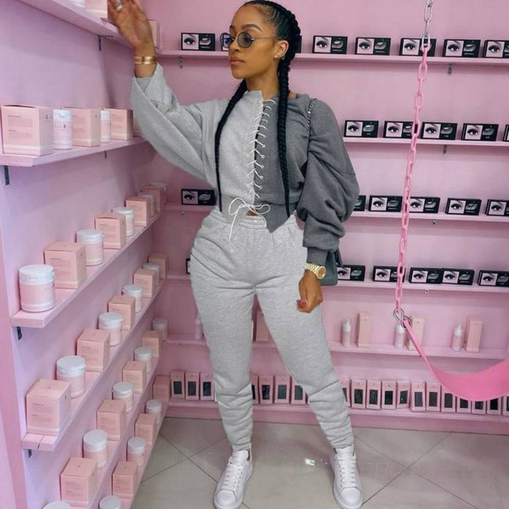 two piece women set sport casual outfit fall clothes for