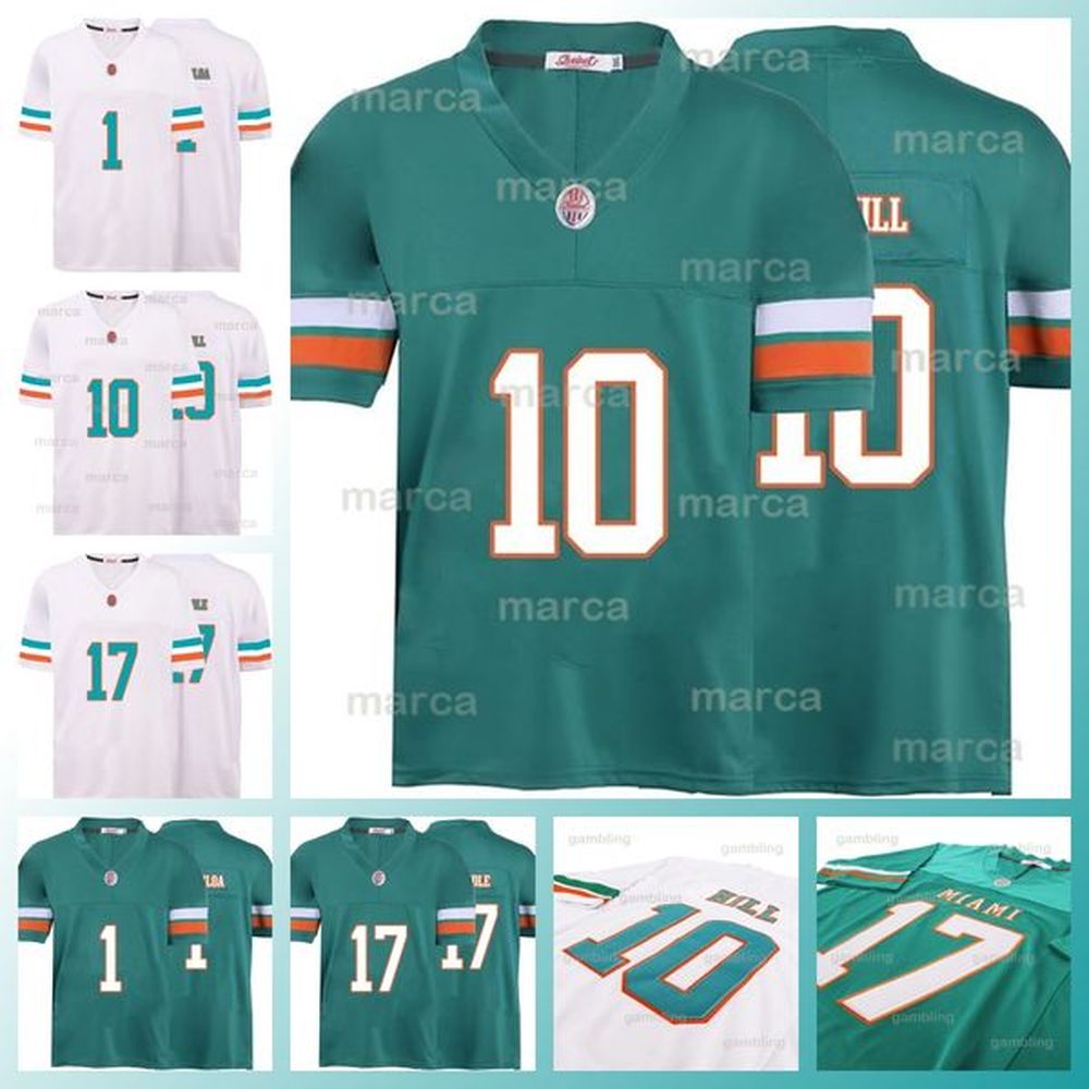 10 Tyreek Hot Sale Football Jersey 13 Dan Marino 1 Tua 99 Jason Taylor 17 Jaylen Waddle 8 Jevon Holland 2 Chase Edmond 29 Brandon Jo for Men
