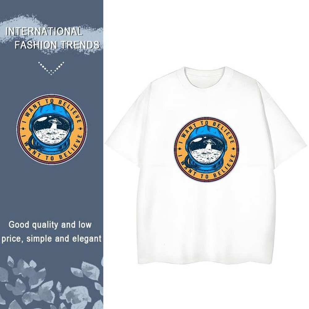 unisex lady t shirt g pure cotton outer space sport