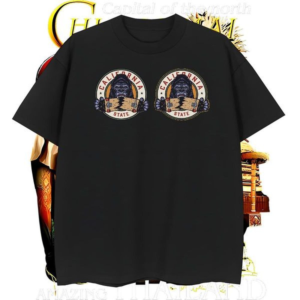 Unisex Men T Shirts chimpanzee O Neck Short Sleeves High Street Hip Hop Custom Cartoon 230g 100% Cotton Tshirt for Man Woman Fashion New Clo