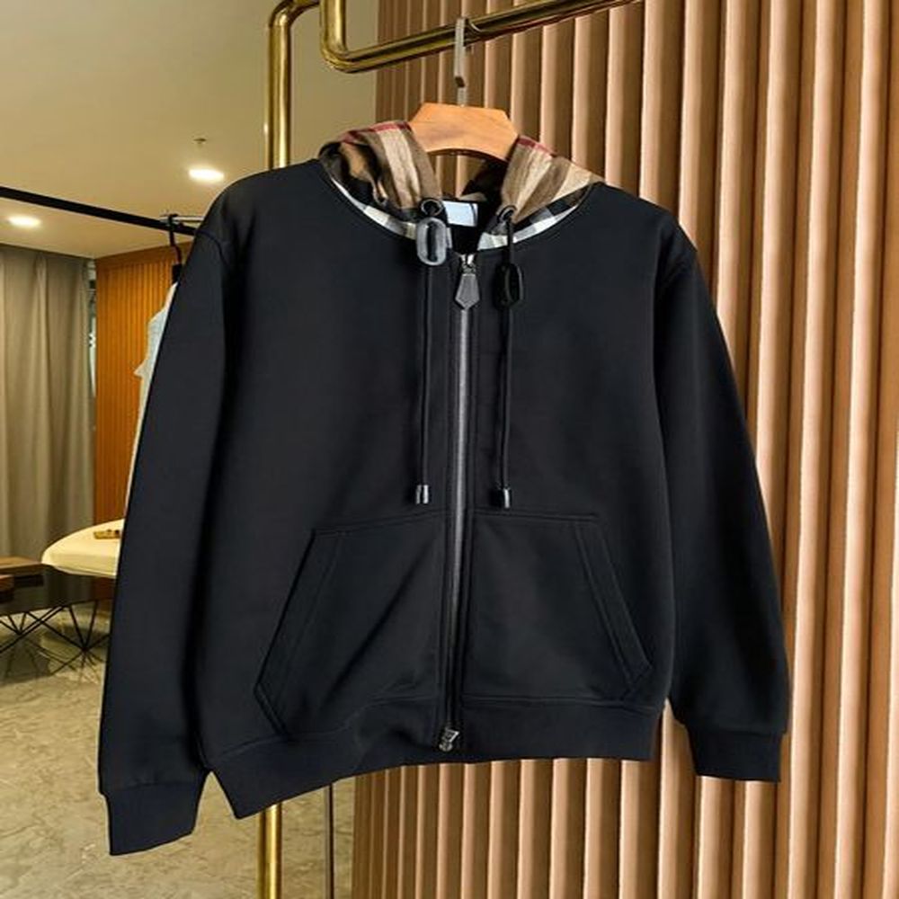Unisex Men's Hoodie Plaid Patchwork Designer Hooded Hoodies - Casual British Style Outerwear For Autumn&Winter Couples Coat