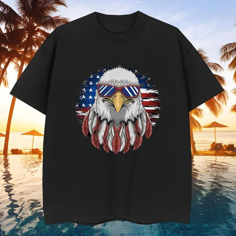 Unisex Mens Tshirts 230g Cotton eagle T Shirts Men Street Wear Short Sleeve O-Neck Anime Print 2024 Summer Tops Shirt