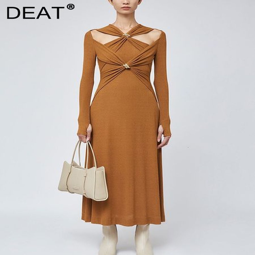 urban sexy dresses deat womens fashion knitted dress cross hollow