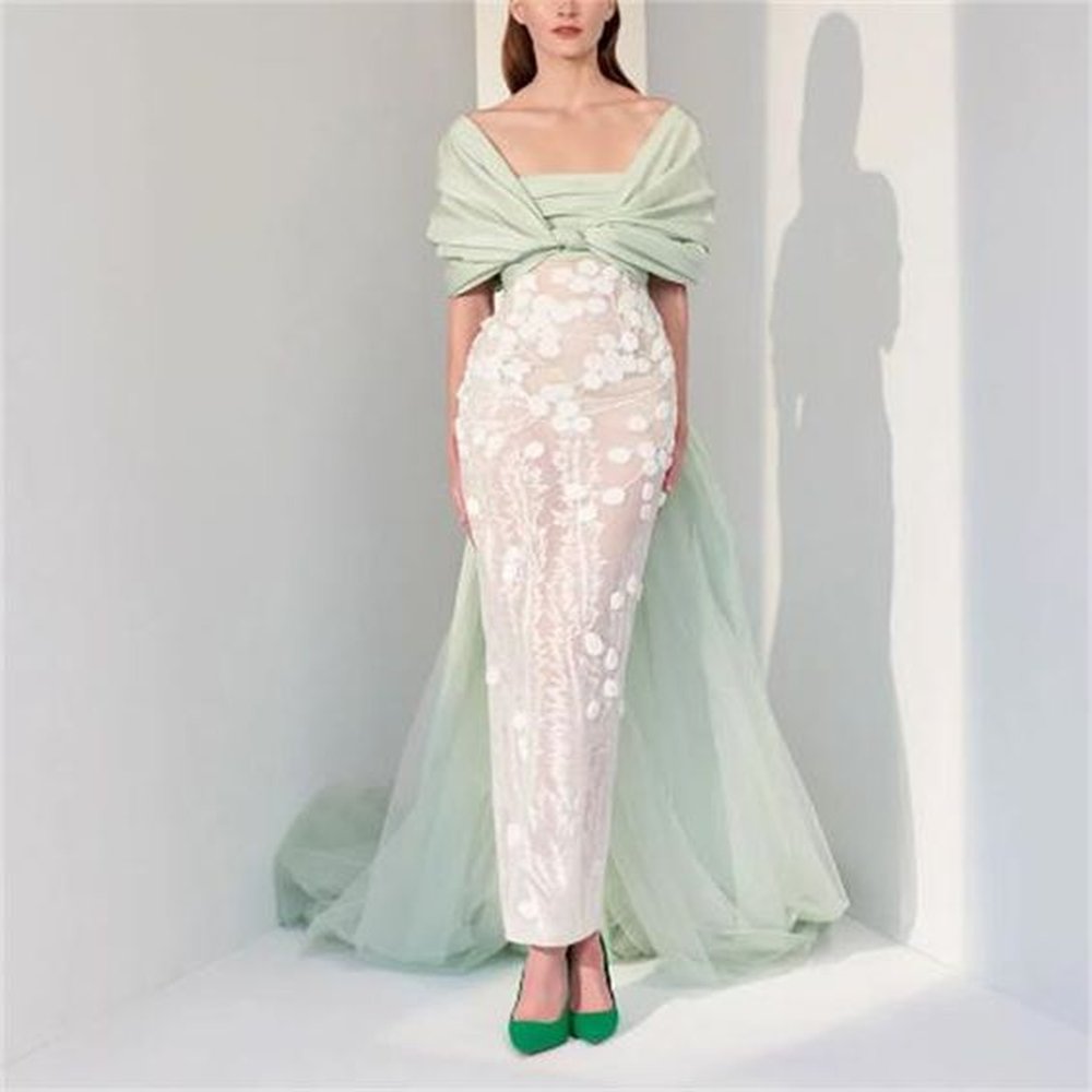 urban sexy dresses evening special occasion dress square neck green