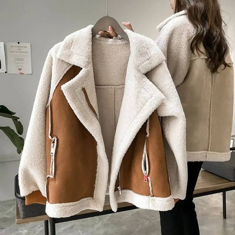 versatile tweed style jacket womens loose fit integrated chamois
