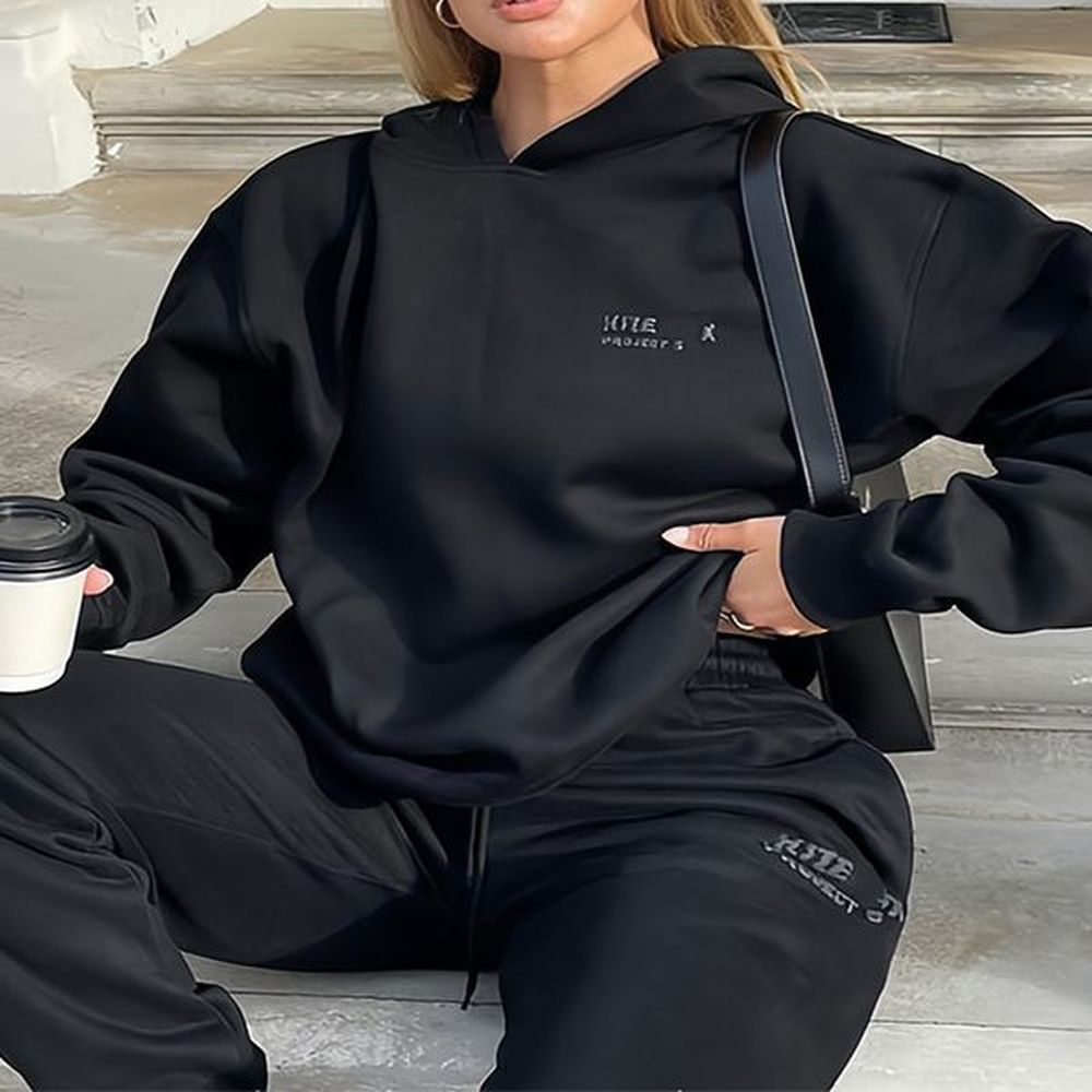 versatile womens tracksuit with pullover hoodie and athletic pants perfect
