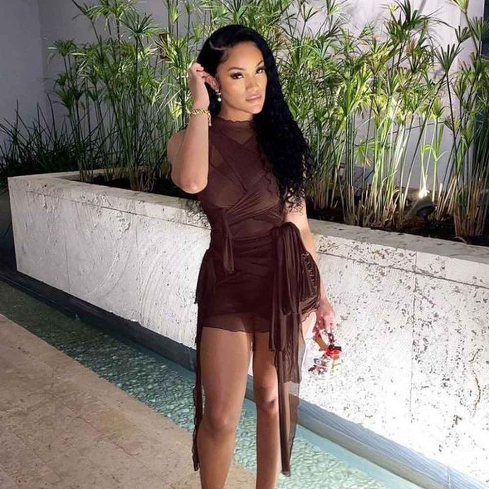 vintage lace up brown bodycon dresses yk goth aesthetic sleeveless