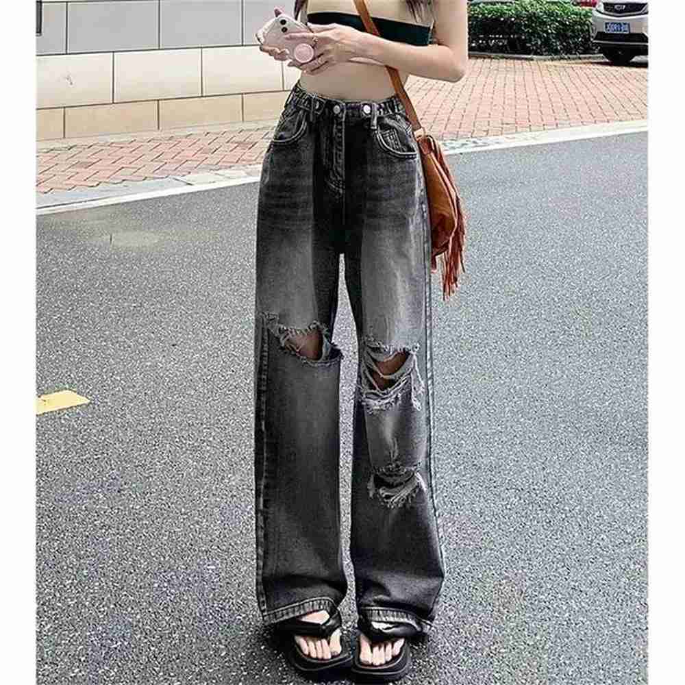 vintage straightleg jeans womens summer highwaisted design sensibility niche trendy