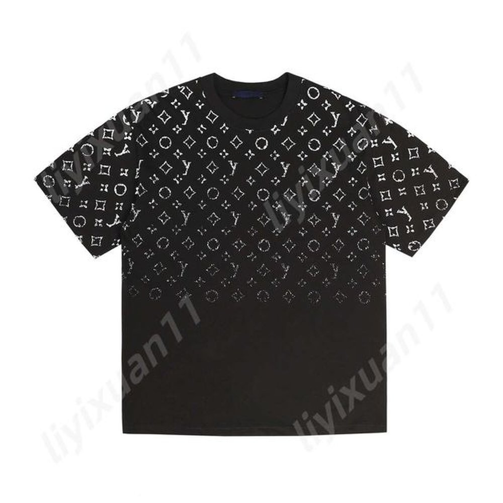 Viutonity Men's T-Shirt Designer Louiseity New Casual 100% Pure Cotton Wrinkle Resistant Classic Star Shaped Letter Pattern Size S-Xl 7