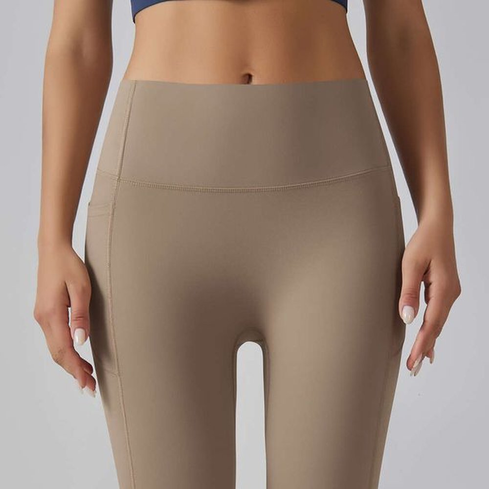 waisted high active pants nude yoga pants womens seamless quick
