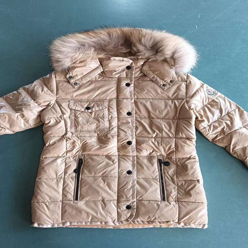 warm women nfc designer down jacket soft wolf fur trim