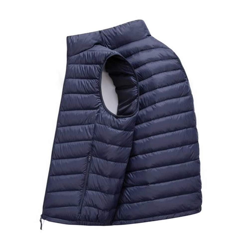 85% white duck down jacket mens classic 2024 winter stand up collar hot pad sleeveless jacket lightweight warm vest W241121