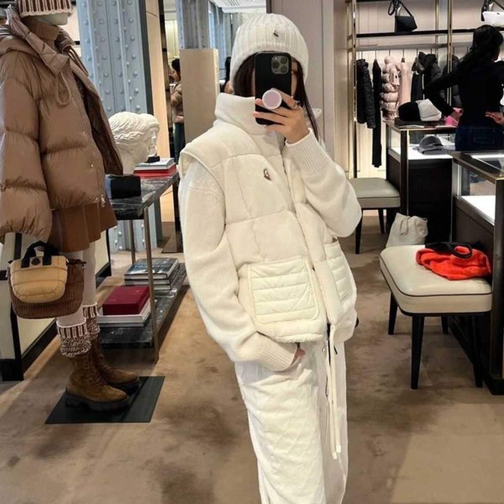 11111White duck down vest womens autumn and winter Korean version warm standing collar loose short sleeveless plush vest