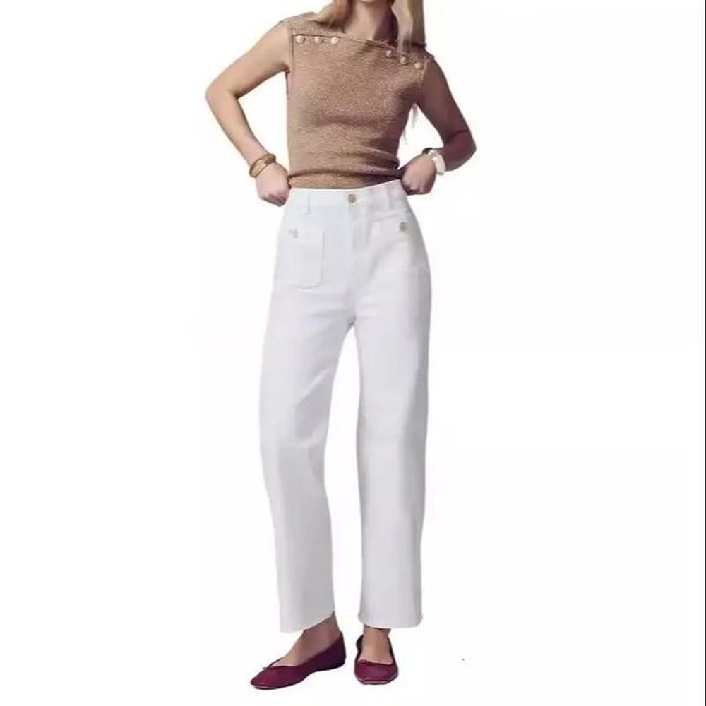 white high waisted straight womens jeans washed retro casual street