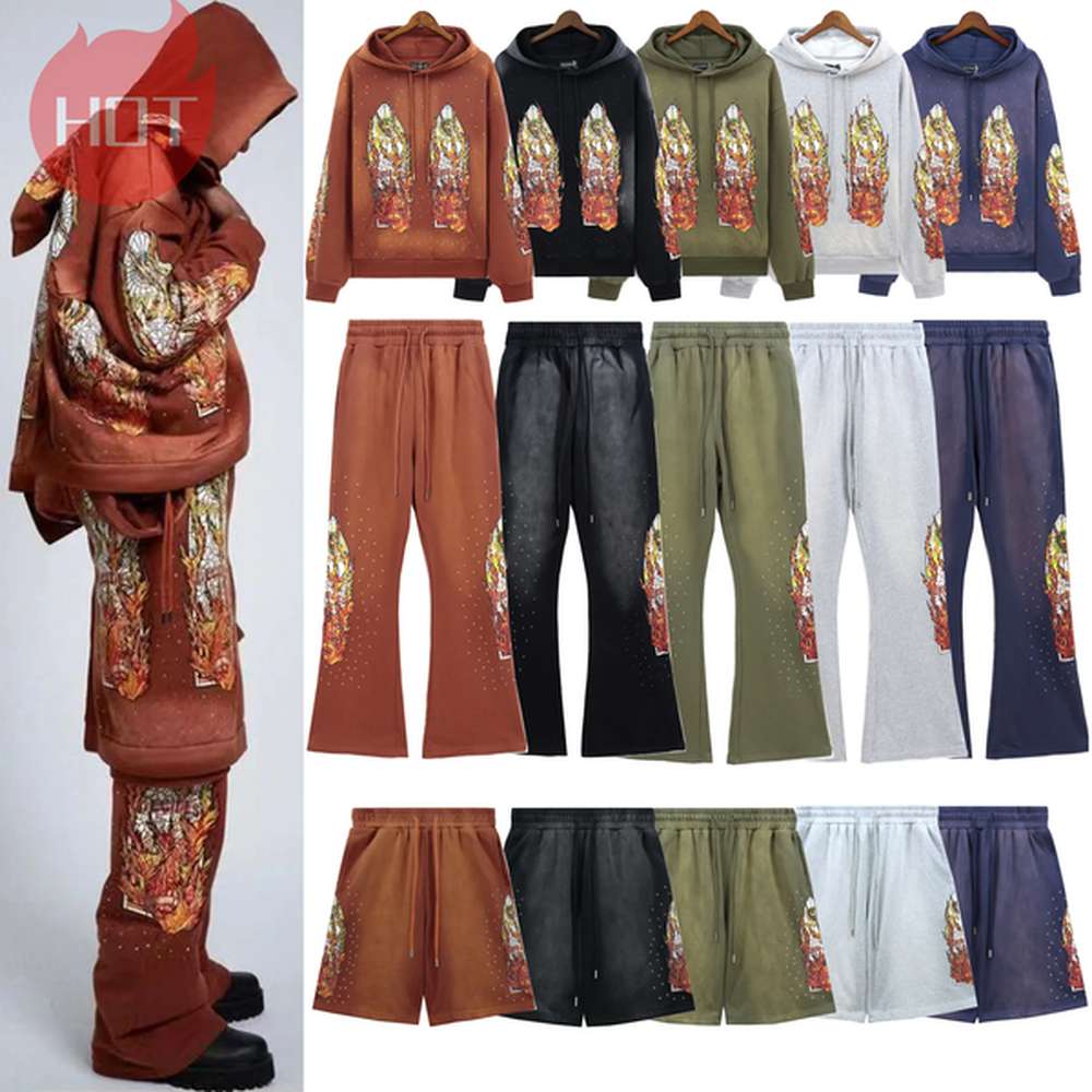 Who Sweatshirts Ess Mens Hoodies Decides War Short Pants Fragmented Hoodie Designer American Fashion Retro Cotton Autumn And Winter Women Fl