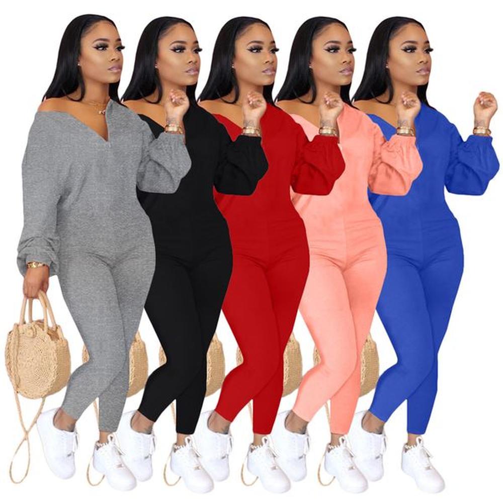 wholesale jumpsuits women fall winter clothes bodycon rompers long sleeve