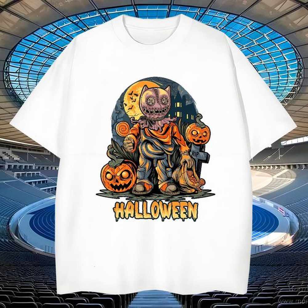 Wholesale Man T Shirts pumpkin Breathable Crew Neck Anime Printing Street Custom Print Plus Size 230g Cotton Mens Tshirts Designer Tees Shir
