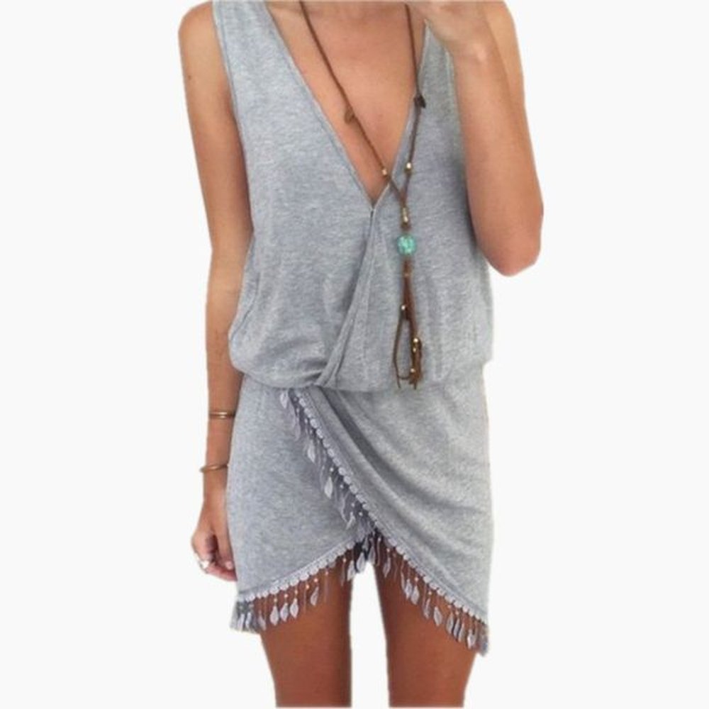 wholesale new sexy women boho summer casual sleeveless vneck