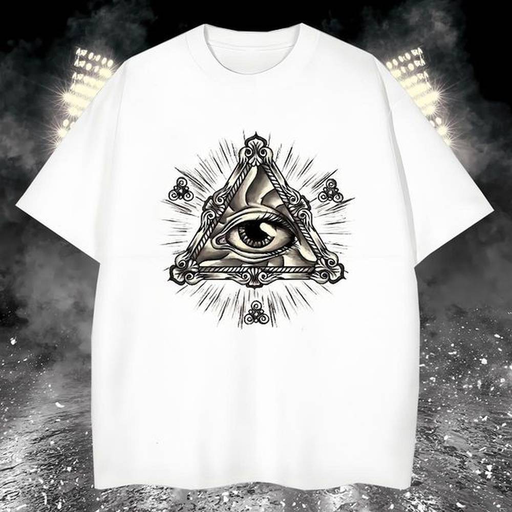 Wholesale T Shirt For Man 100% Cotton 230g eye of the devil Daily Outfit Custom Big Size Short Sleeve Soft Tshirt for Man Woman New Arrival