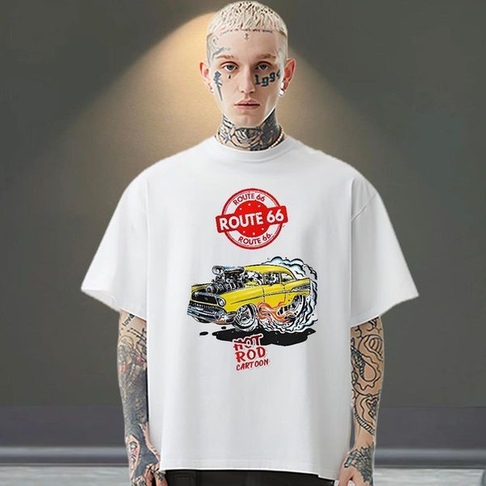 Wholesale Tshirt for Man Woman 230g Pure Cotton Daily Outfit car Custom Printing Breathable 2024 New T shirt Tops