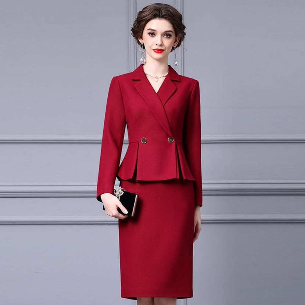 wine red new years robe annual meeting christmas set suit