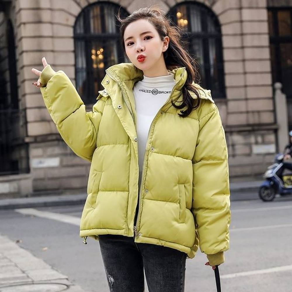 winter coat women fashion autumn jacket cotton parka outwear hooded