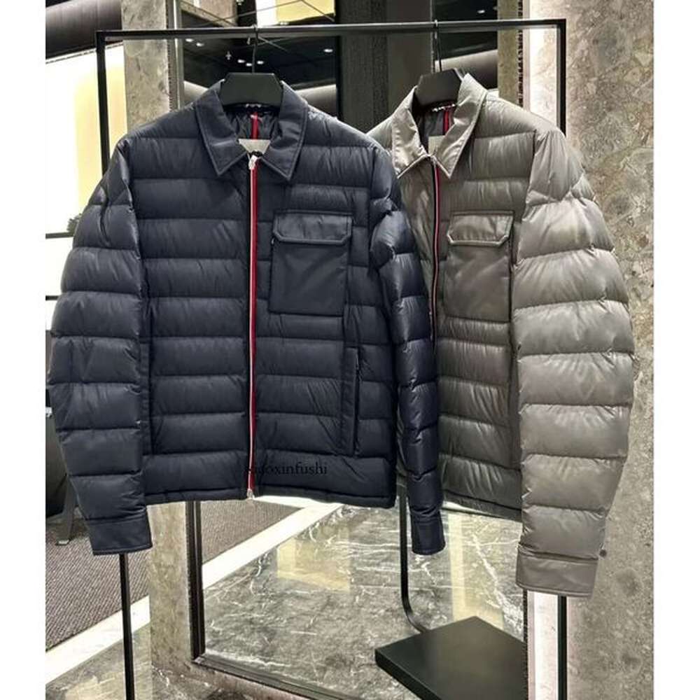 Winter Collar Lightweight Down Jacket, Luxurious Lightweight Business Casual Warm Jacket For Men 24 55f
