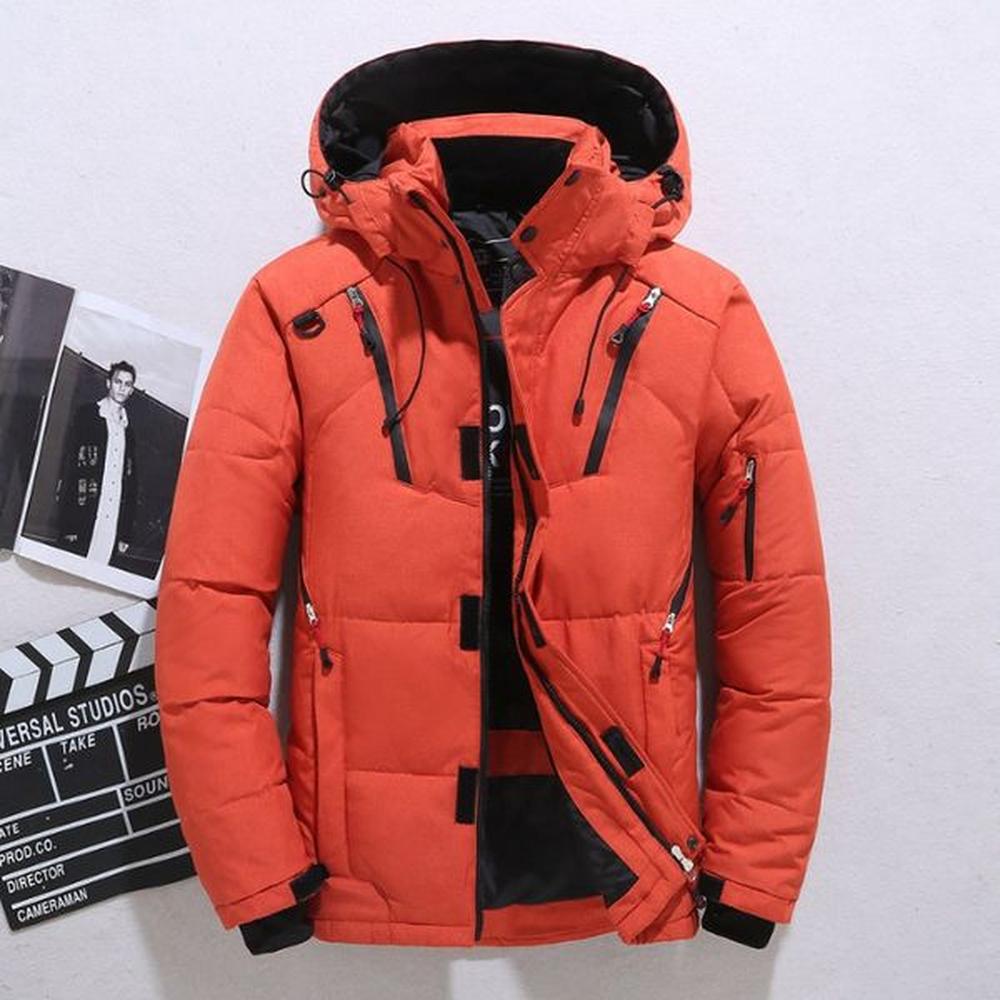 Winter down jacket men's short sports outdoor windproof and fleece thickened youth down jacket m003