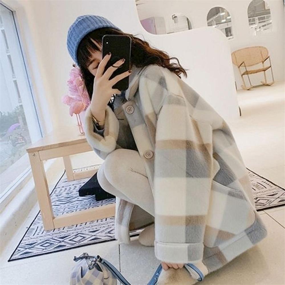 winter jacket women women plaid coat korean version of the
