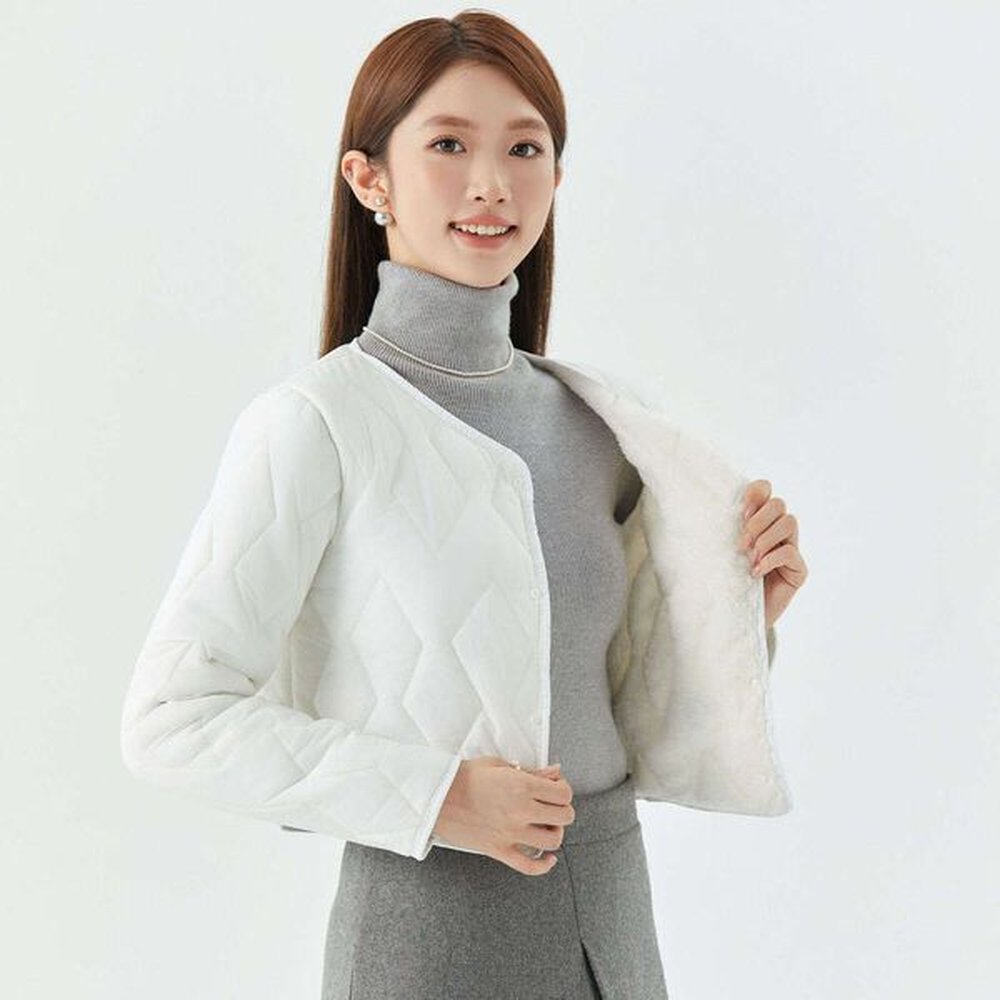 winter lamb fashion top with fleece short cotton warm inner