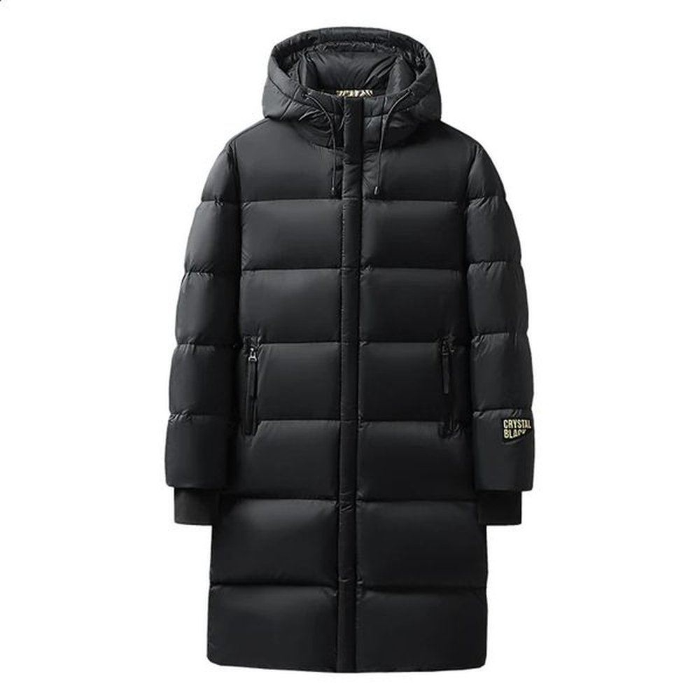Winter Men Warm Thick Long Down Jacket Coat Mens Hooded Waterproof Black Gold Puffer Casual Windproof Parkas Male 241120