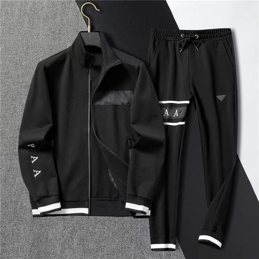winter Mens Designers Tracksuits Jogging Suit chest Embroidered badge Men Tracksuit Cotton jacket set Pullover Man Zipper Coat Pants Fashion