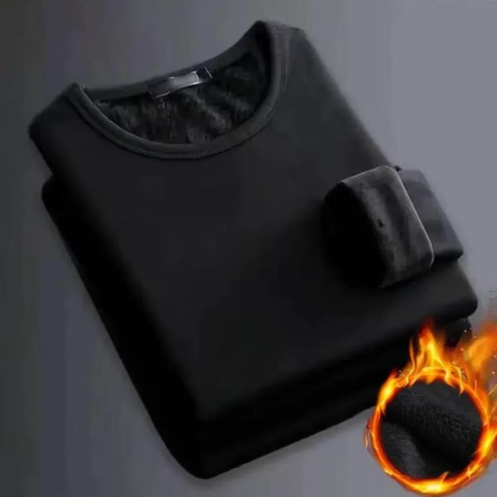 winter mens long sleeve underwear wool bottom round neck shirt