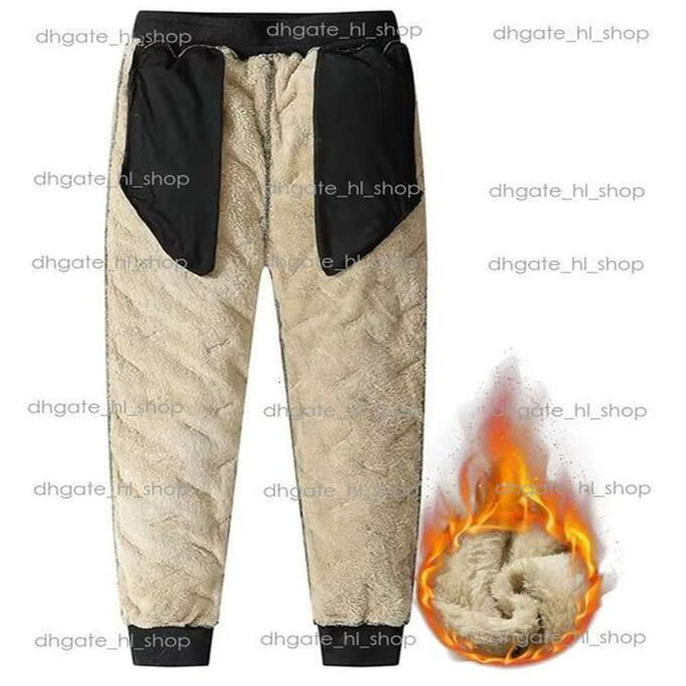 Winter Men's Plush Thick Wool Sports Pants, Wool Warm Pants, Casual Pants, Waterproof, Windproof, Warm Cotton Pants, Sportswear 951