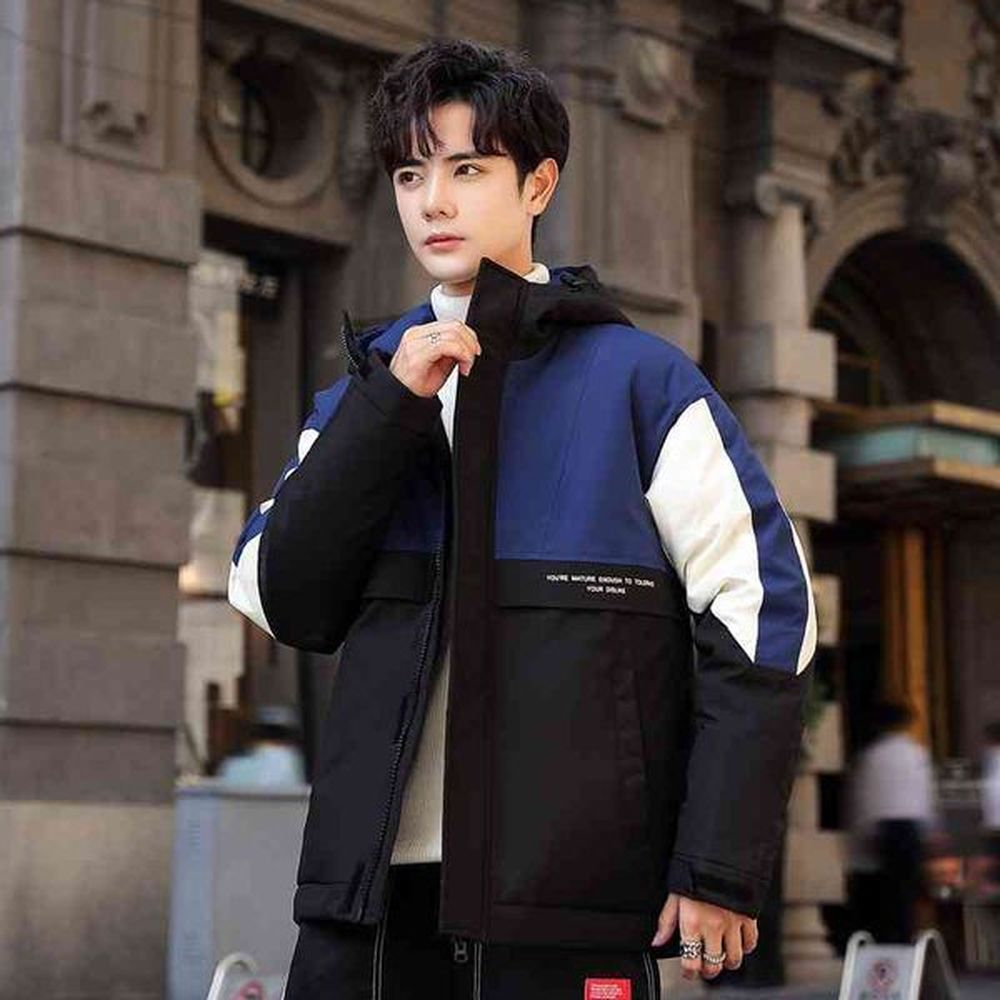 2021 winter new Korean thickened coat warm and windproof down jacket men's wear