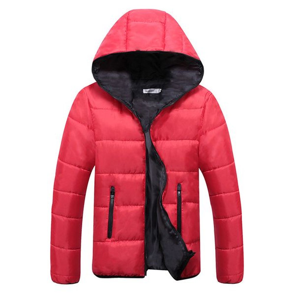 Winter new men's hooded cotton-padded coat coat Hong Kong wind youth color casual fit cotton-padded jacket bread suit men m008