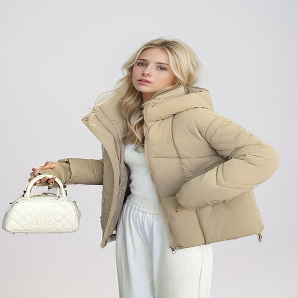 winter new short down cottonpadded coat womens high fashion college