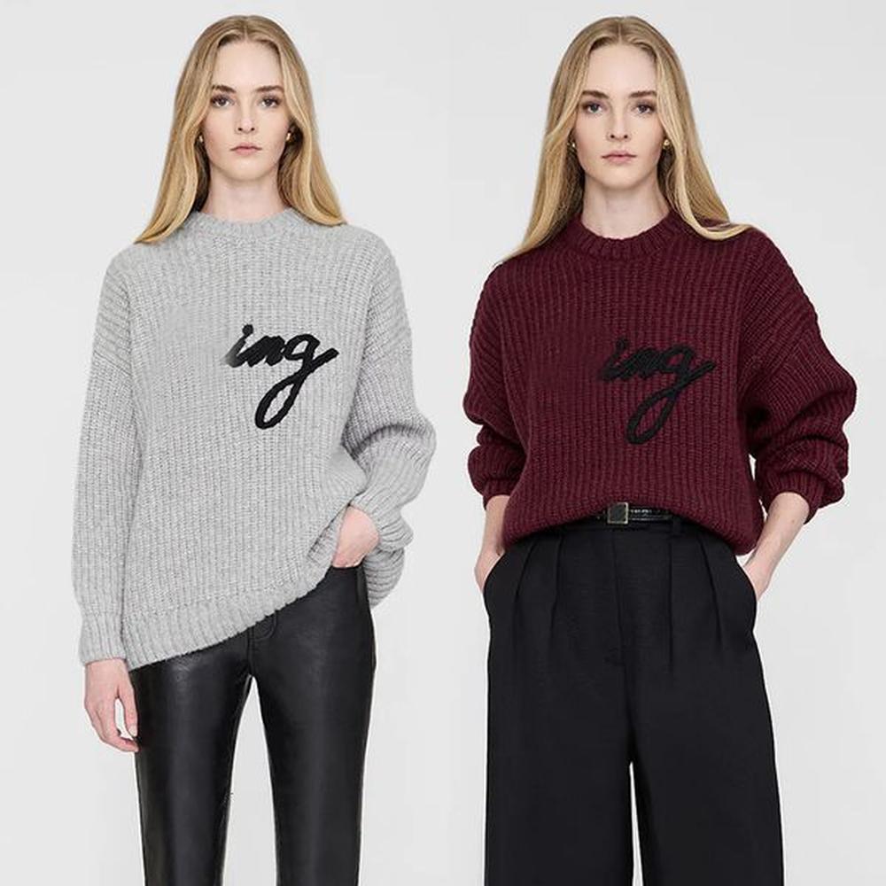 winter new wool knitted sweaters round neck alpaca wool