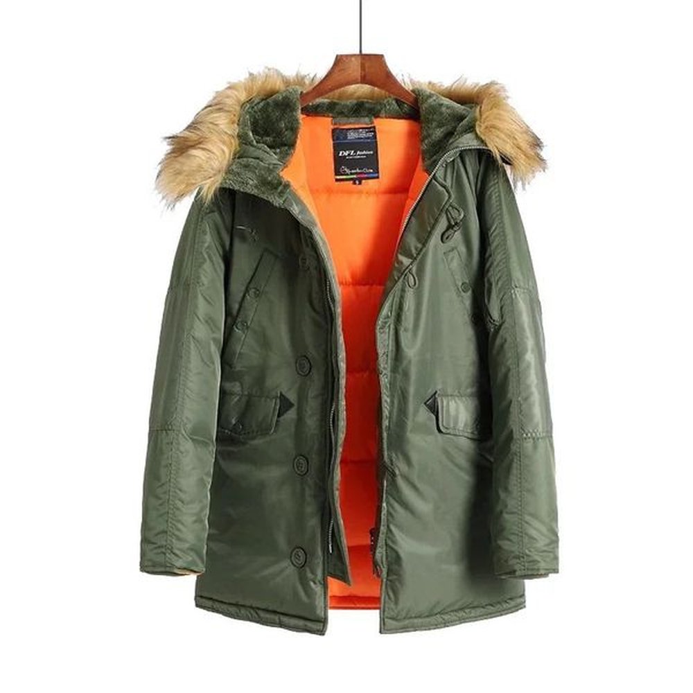 Winter Parka Thick Men Outwear Jacket Coat Large Size Military Plus Fur Hood Long Waterproof Windproof 241225