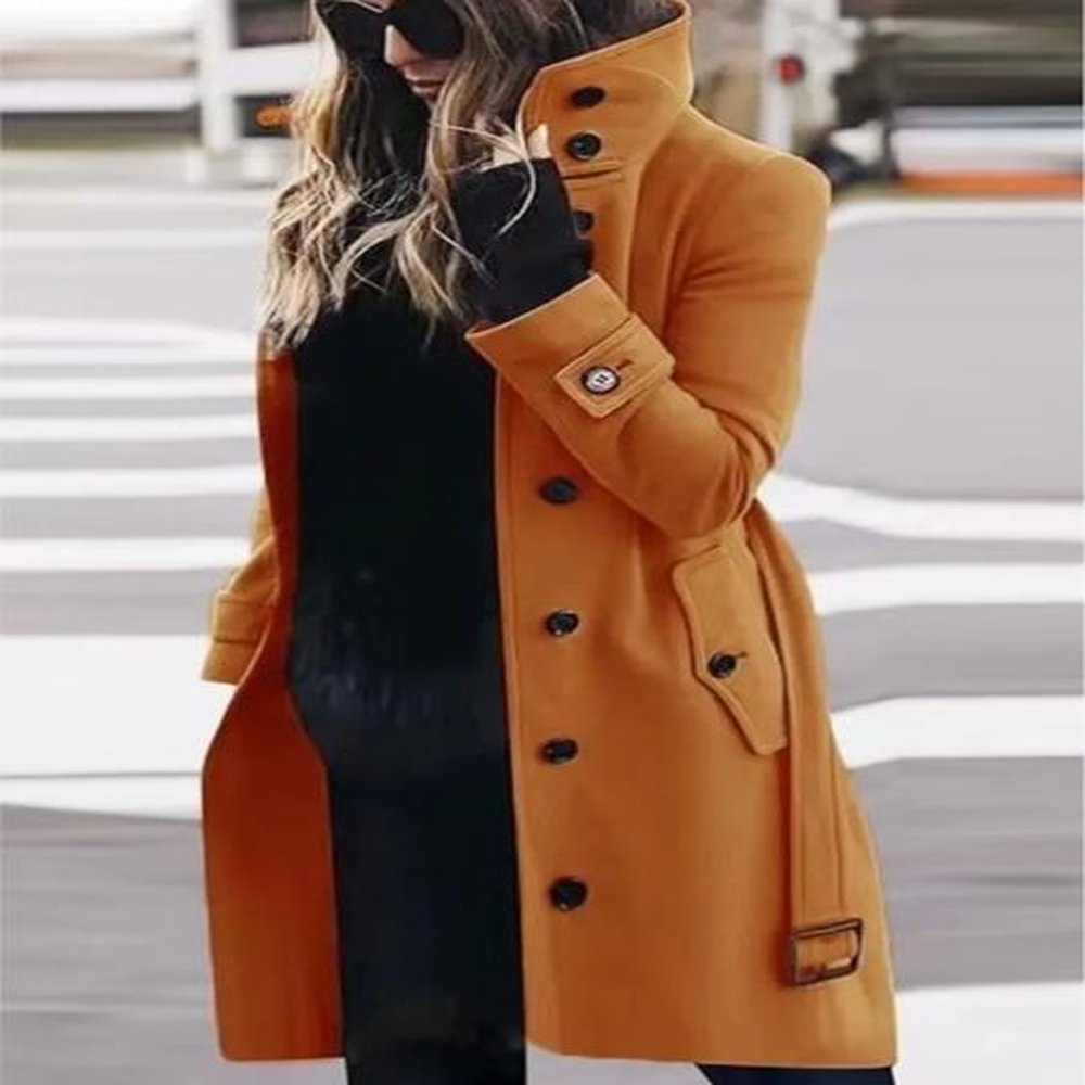 Winter Turndown Neck Woolen Jacket Coat Outerwear Fashion Solid Long Sleeve Single Breasted Loose Wool Coats Streetwear 241204