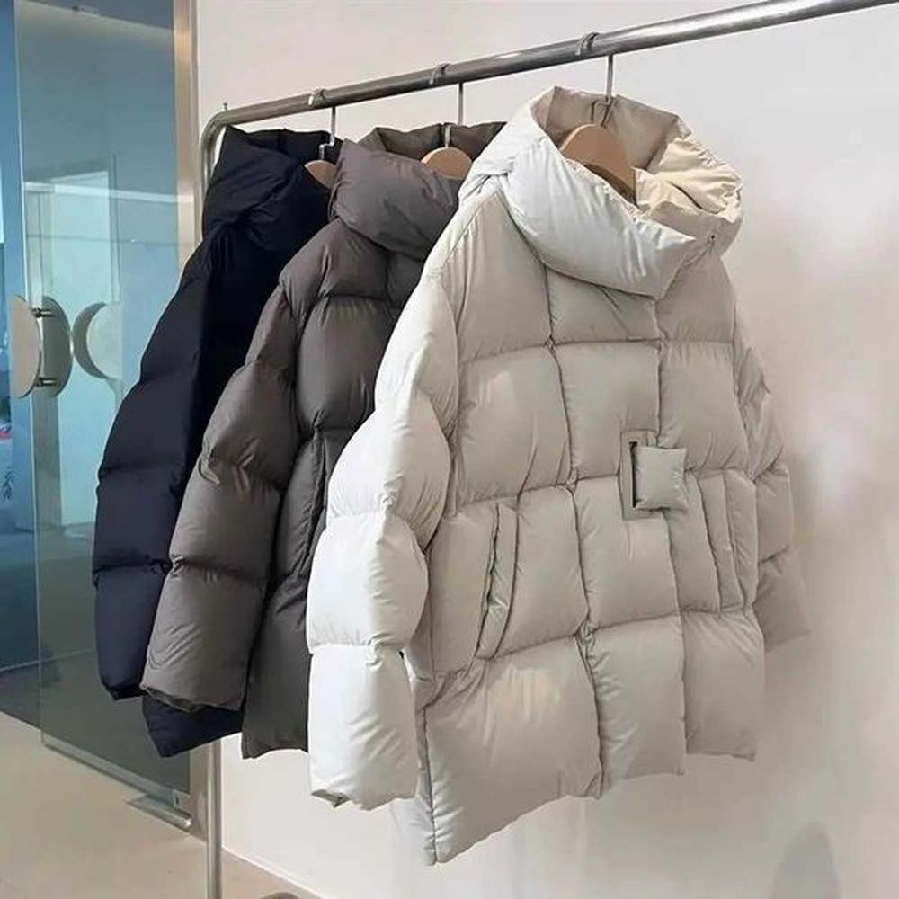 winter white duck down jacket women fashion female thick