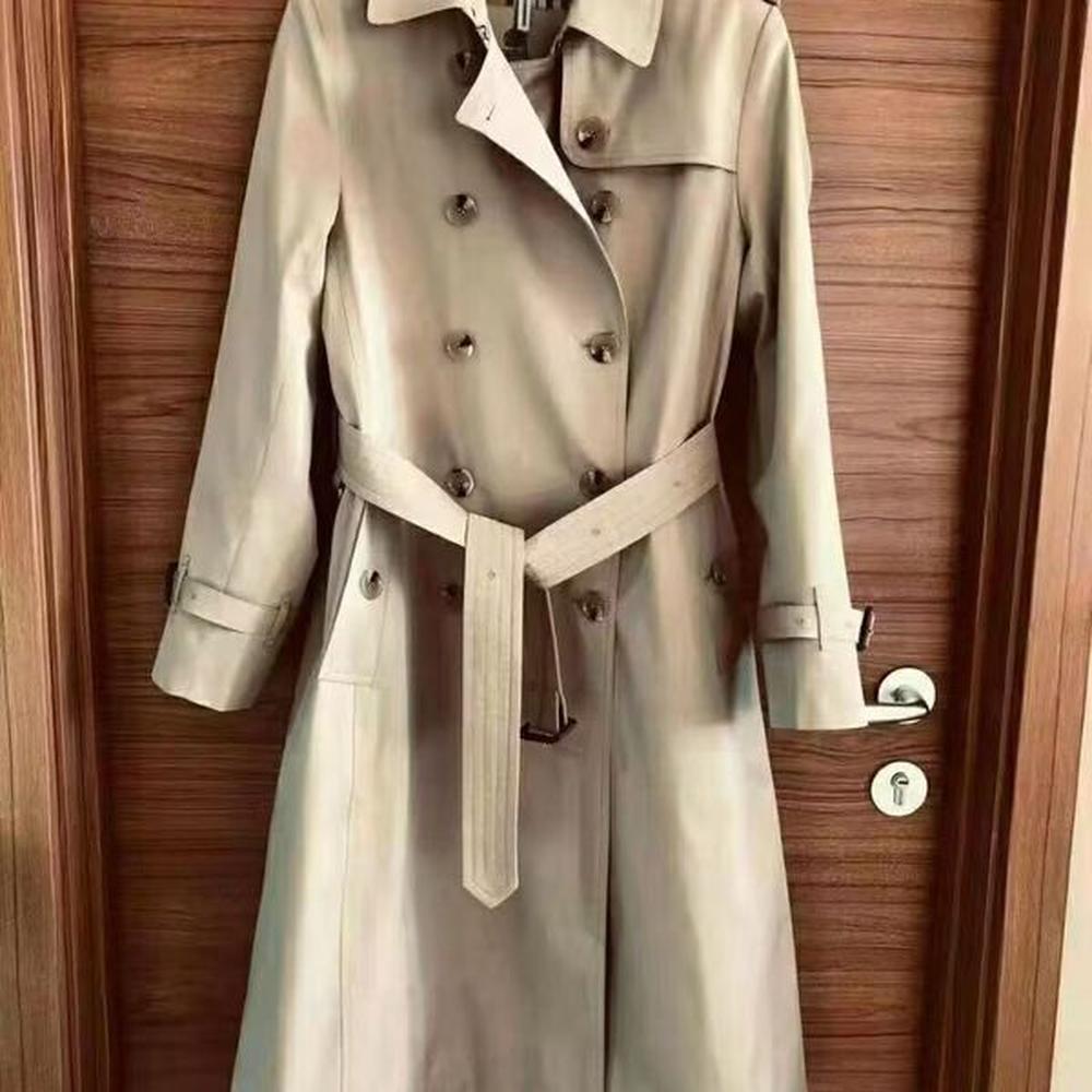with logo british style xlong trench coat for women new