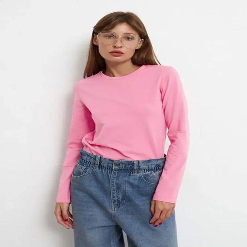wolfeel womens spring autumn cotton tshirt bottoming basic solid