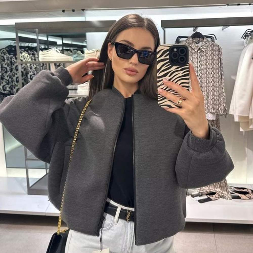 woman bomber jackets for women autumn stand collar coats