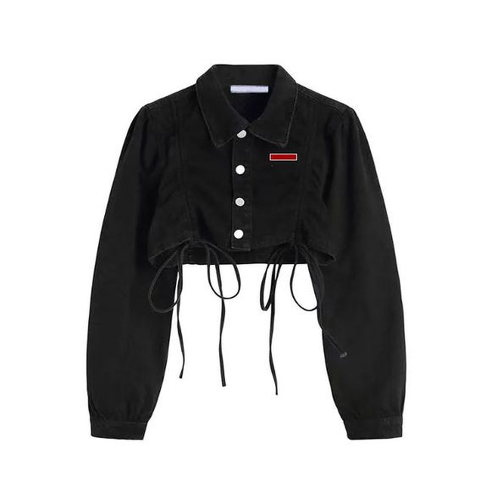 woman jacket denim coat short outwears coats long sleeve spring