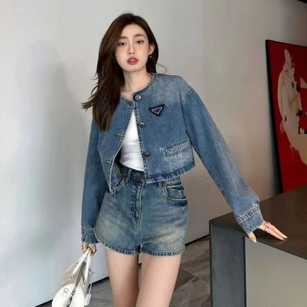 woman jackets denim coat womens budge letters autumn spring female