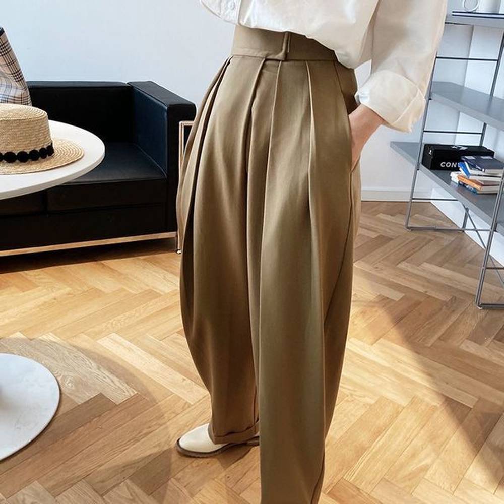 woman thicken loose casual suit pant autumn winter fashion korean