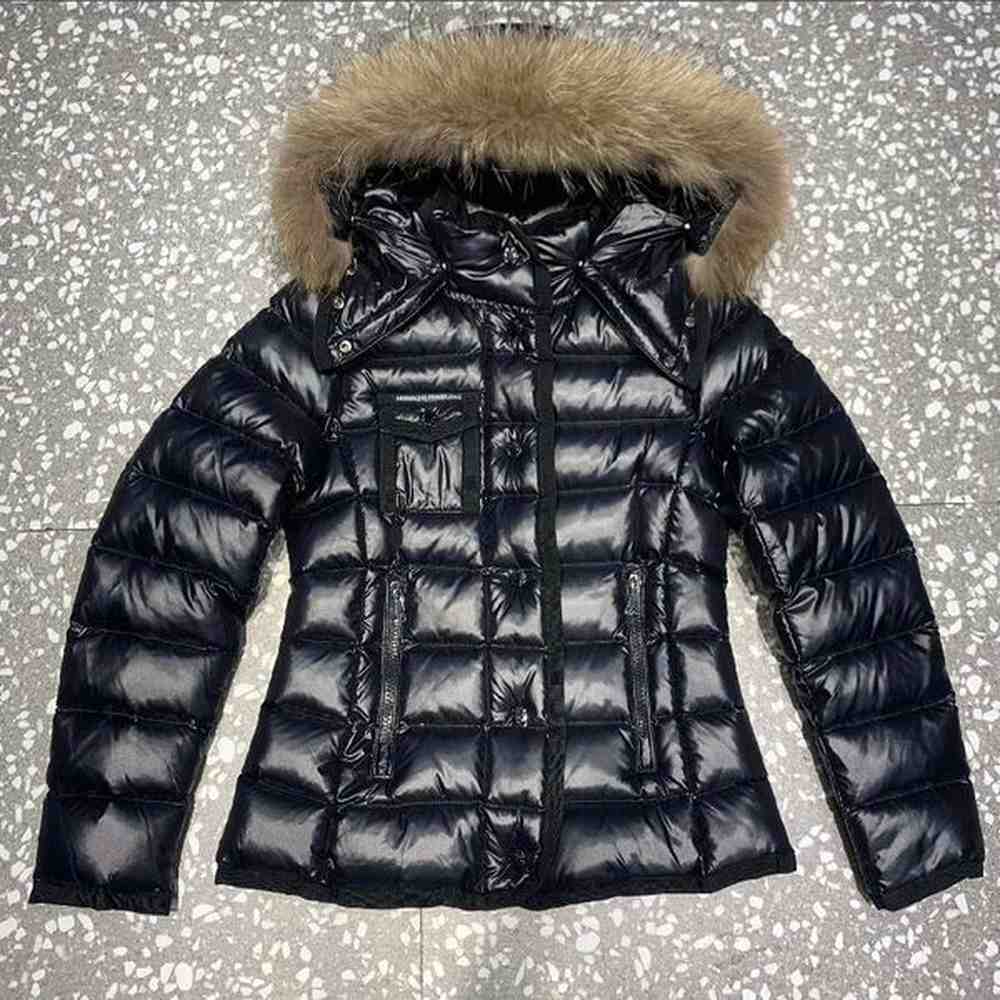 women big real raccon fur hooded down coat thick