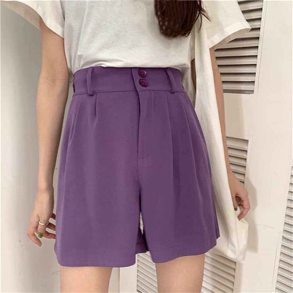 women bottoms solid straight casual high waist all match brief