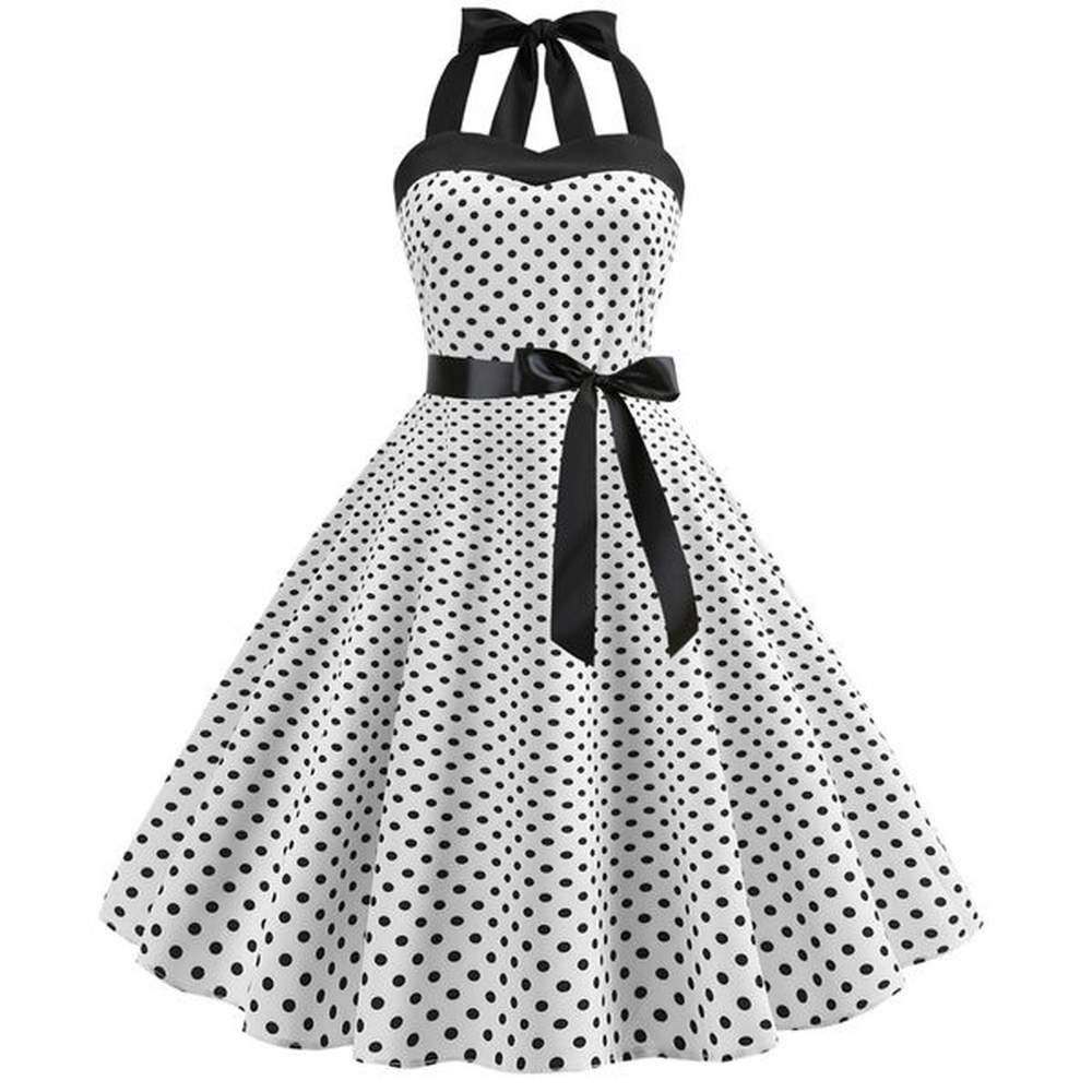 women casual dresses with polka dot ladies elegance swing dress